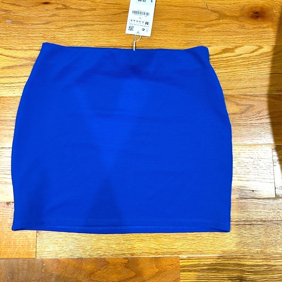 Zara Electric Blue Mini Pencil Skirt - Picture 1 of 5